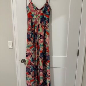 Colorful Geometric Maxi Dress